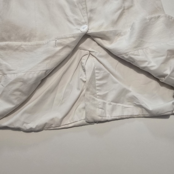 Endless Rose Linen Oversized Vest Blazer In White linen blend Vest Sleeveless - Picture 6 of 10